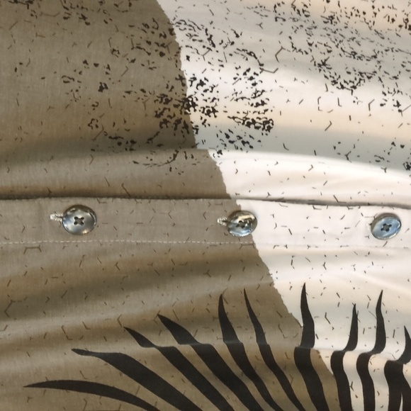 Parsley& Sage Button Down Rolled Tab sleeves Boho Casual Stretchy Relaxed Shirt - Picture 4 of 8